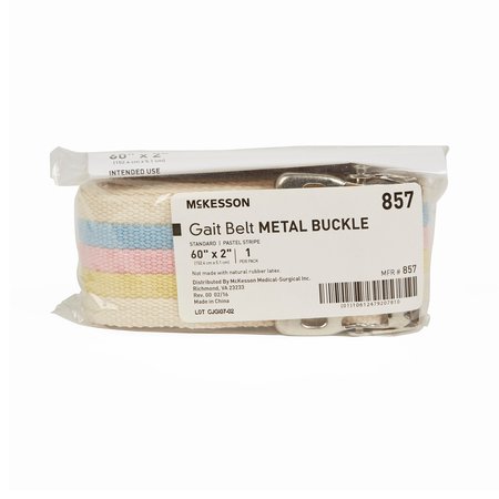 MCKESSON Gait Belt 60" Length Pastel Stripe 857